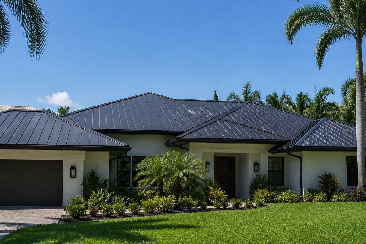 Metal roof in the heat in New Port Richey